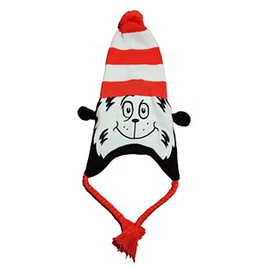 Cat In The Hat Dr Seuss Knit Beanie Toque Adult Ski Cap - Picture 1 of 6