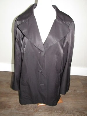 CHAQUETA ABOTONADA SAG HARBOR MUJER TALLA 1X NEGRA FORRADA ALGODÓN/NYLON Foto 1 de 4