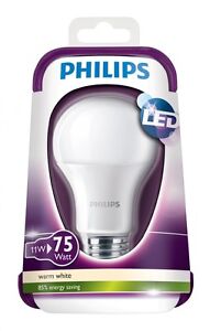 Philips LED 11W Bulb E27 Warm White (75W) 8718291708421