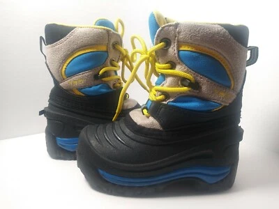 Botas de nieve unisex para niños pequeños Backside 180 amarillas con cordón aislado talla 6 invierno Foto 1 de 4