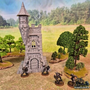 Watchman's Medieval Tower Fantasy for City D&D AoS Scenery Terrain 3D Printed - Picture 1 of 7