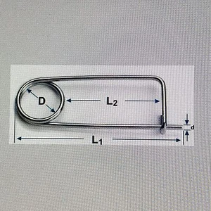 Safety Pin Spring Clip Retaining Heavy Duty Steel 2.75 To 8.25 Inch Buy 3 - 10 - Picture 1 of 11