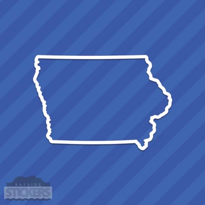 Calcomanía adhesiva de vinilo Iowa IA State Outline Foto 1 de 2