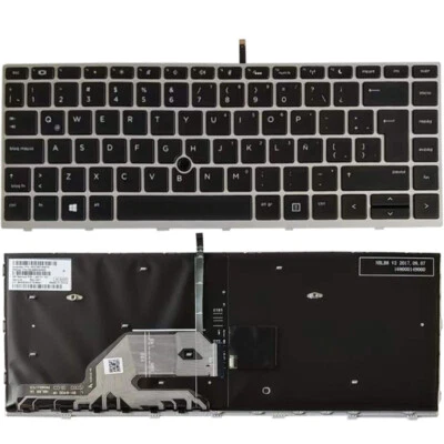 Laptop Spanish/Latin Keyboard For HP Probook 640 G4 G5 645 G4 G5 Backlit - Image 1 of 4