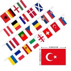 Euro 2024 Football Flags Banner, 24 Countries European String Flags For Bar Club