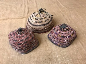 3-pieces Vintage turkoman child hats, toddler hats, handmade kids hats - Picture 1 of 9