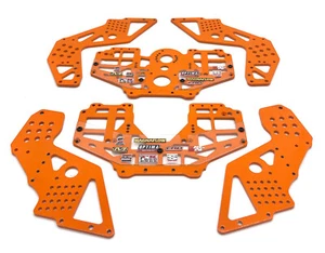 Losi LMT Bog Hog CHASSIS SIDE PLATES Orange aluminum LOS04024 - Picture 1 of 2