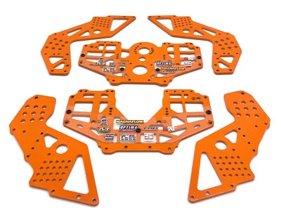 Losi LMT Bog Hog CHASSIS SIDE PLATES Orange aluminum LOS04024 - Image 1 of 2