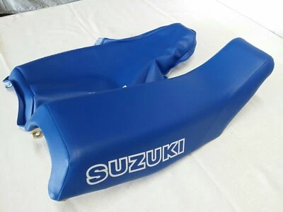 FUNDA ASIENTO MODELO SUZUKI RM80 1986 A 1995 *AZUL* letra contorno (S*-64) Foto 1 de 4