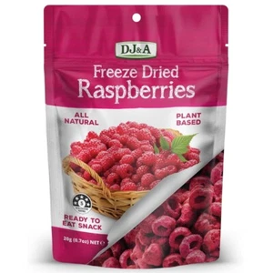 DJ & A Fruity Crisps Raspberry Natural Healthy Fruit Snack Vegan 20g - Picture 1 of 12