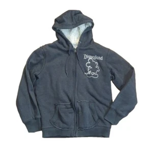 Disney Disneyland 55 full zip sweatshirt fur lined gray medium Mickey - Picture 1 of 12