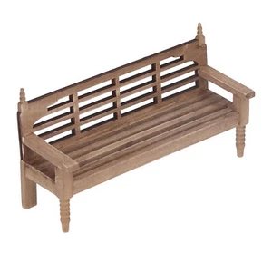 1:12 Dollhouse Miniature Garden Bench Unpainted Miniature Wooden Park Bench NY9 - Picture 1 of 22