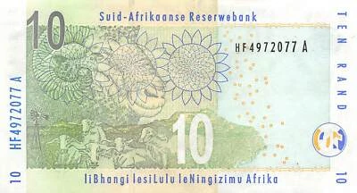 South Africa  10 Rand  ND. 1999  P123b  Series  HF-A  Circulated Banknote MeCV - Image 1 of 2