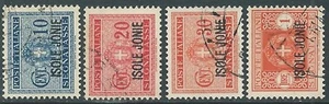 1941 ISOLE JONIE SEGNATASSE USATO 4 VALORI - RA16-8 - Imagen 1 de 1