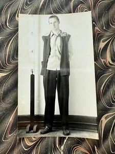 1945 Portland Oregon Police Department Criminal SAFE BURGLAR MUG SHOT Tall - Picture 1 of 4
