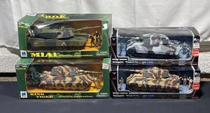 NewRay Tank M1A1 & KING TIGER Battery Operated Die-cast 1/32 Lot Of 4 Box - Picture 1 of 22