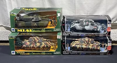 NewRay Tank M1A1 & KING TIGER Battery Operated Die-cast 1/32 Lot Of 4 Box - Image 1 of 4