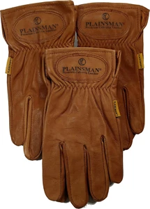 Genuine Goatskin Cabretta Leather Gloves by Brown 3 Pair Sz Extra Large - Picture 1 of 1