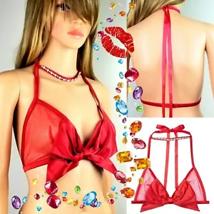 VICTORIA'S SECRET BRA DREAM ANGEL'S SEXY RHINESTONE CHOKER RED BOW size XL $59.5 - Picture 1 of 12