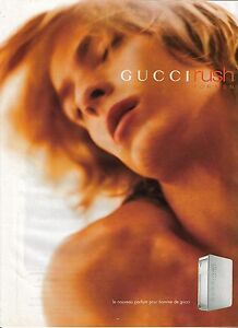 PUBLICITE ADVERTISING 2001 GUCCI RUSH For men