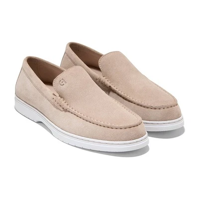 Mocassim Cole Haan Greenwich Grand Veneziano Masculino Leve Camurça Gergelim Marfim Tamanho 10 - Imagem 1 de 4