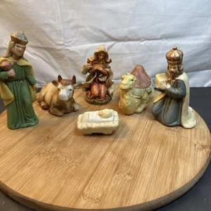 LOTE de 6 Figuras de Belén Hechas en China Sabios María Niño Jesús Vaca y Camello - Imagen 1 de 8