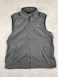 LL Bean Mountain Classic Fleece Weste Herren Gr. L Grau Full Zip Wandern Angeln - Bild 1 von 7