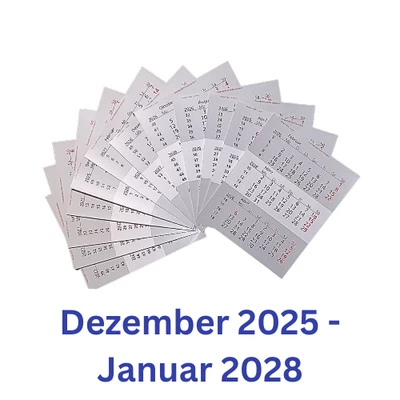 Kalender Blätter 2026/2027 für Aufstellkalender Ersatzblätter für Tischkalender - Bild 1 von 4
