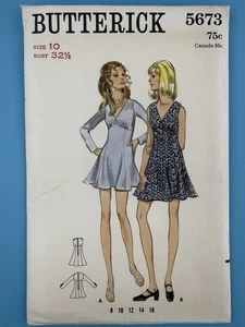 Vintage 1969 Butterick 5673 Misses Mini Dress Pattern Size 10 Bust 32.5 Uncut FF - Picture 1 of 7