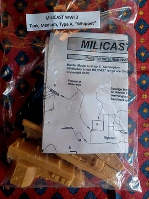 MILICAST WWI 3 - Tank, Medium, Type A, "Whippet" - resin kit scala  1:76 - Immagine 1 di 3