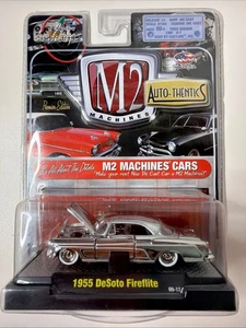 M2 Machines 1955 DeSoto Fireflite 1:64 Diecast Auto-Thentics Premier Ed - Chrome - Picture 1 of 14
