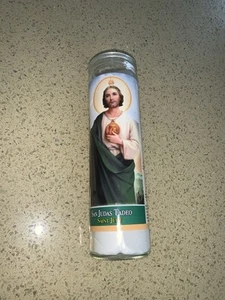 San Judas Tadeo. San Judas. Velas de vigilia de oración católicas de 2"x 8" sin perfume - Imagen 1 de 4