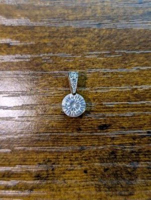 Swarovski Crystal Solitaire Pendant Bail Gold Plated Designer Art Luxurious VTG - Image 1 of 4