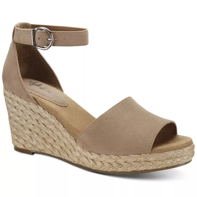 Style & Co Women Light Taupe Seleeney Espadrilles Wedge Casual Sandals Size 11M - Image 1 of 4