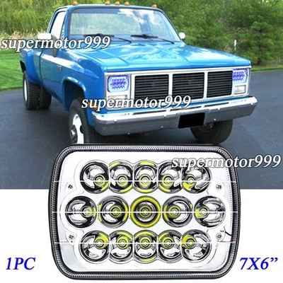 Fit Chevrolet K1500 K2500 K3500 1988-99 Pickup 5x7 7x6" Led Headlight Blue DRL - Image 1 of 4