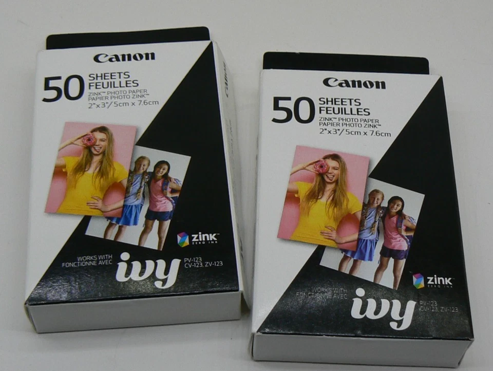 Canon ZINK Photo Paper 2x3" 100 Sheets for IVY Mini Printer – New Sealed Lot - Image 1 of 3