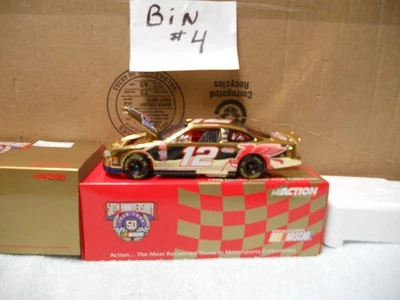 1/32 RCCA 1998 nascar #12 Mobile1 Jeremy Mayfield Gold Chrome Ford Taurus - Image 1 of 4