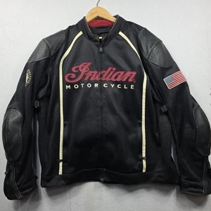 Chaqueta de montar acolchada de pista plana para hombre Indian Motorcycle malla bordada 2XL - Imagen 1 de 21