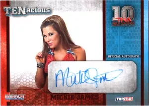 TNA Mickie James 2012 TENacious RED Authentic Autograph Card SN 2 of 10 - Picture 1 of 1