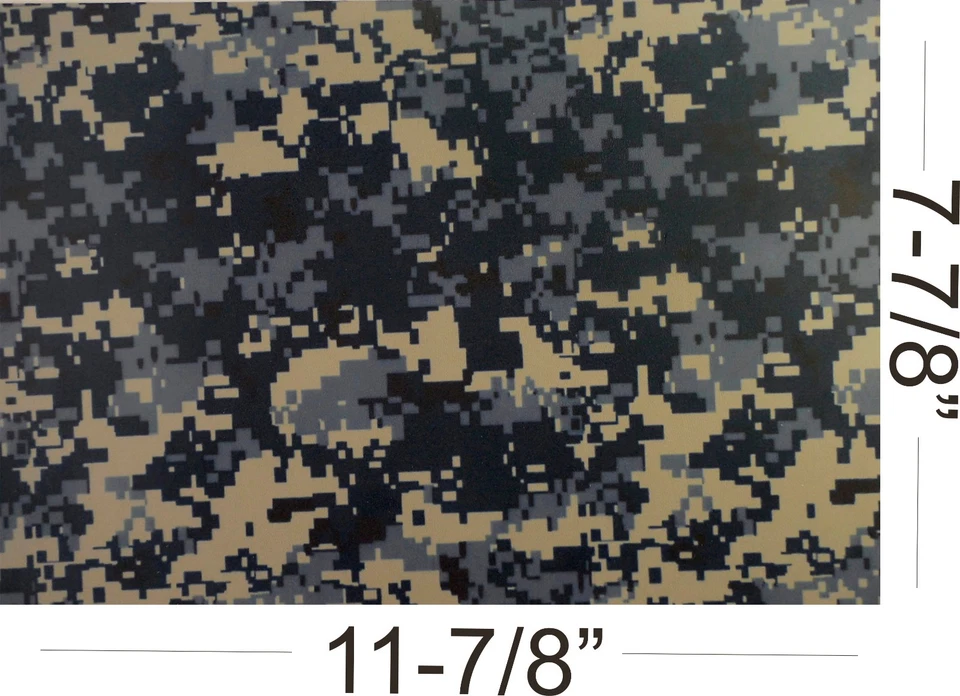 Impresión de camuflaje digital Kydex azul y gris infundido aprox 11 7/8" x 7 7/8" 1 hoja Foto 1 de 1