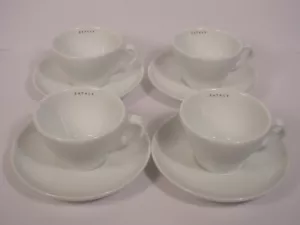 Richard GInori 4 White Coffee Cup & Saucer Sets w/ EATALY Logo - Picture 1 of 13