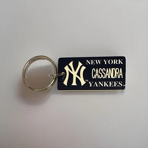 New York Yankees Cassandra Keychain Name Tag Plate MLB Plastic One Sided - Picture 1 of 1