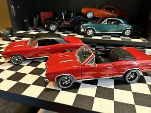 Lot Of 2 1967 Chevelles Hard Top And convertible SS 396 ERTL 1/18