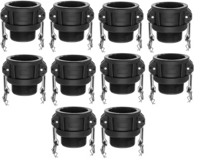 (10 Pack) 2" Type B Poly Camlock | Male NPT x Female Coupler Polypropylene - Image 1 of 4