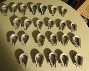22 stainless rigging thimbles and 2 galvanized thimbles for rigging - Bild 1 von 3