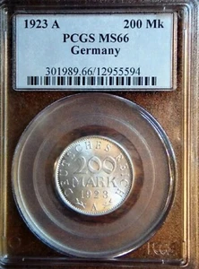 1923-A  Aluminum Germany 200 Mark PCGS MS66 - Picture 1 of 2