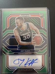 2021-22 Prizm Draft Picks Jay Huff College Penmanship Auto  Green Variation