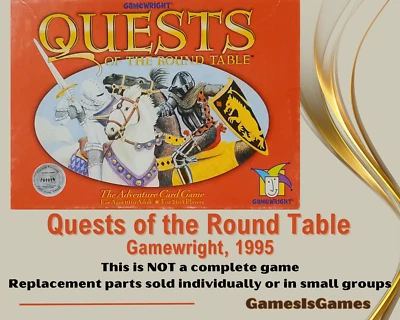 Board Game Parts: QUESTS OF THE ROUND TABLE, Gamewright, 1995, replacement parts - Изображение 1 из 2
