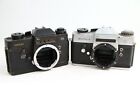 Deux Appareils Photo Reflex Leica Leitz Allemagne Leicaflex Sl Noir/Chrome...