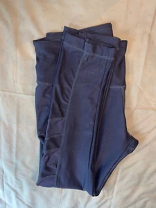 VOGO STRETCH PANTS/LEGGINGS LARGE ATHLETICA GREY SHEER PATTERN ON THE SIDES - Picture 1 of 14